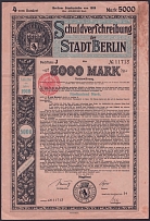 1919 (8 May) Berlin, Weimar Republic, Germany, Bond for 5000 Marks