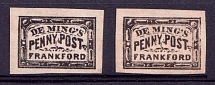 De Ming's Penny Post Frankford, United States Locals & Carriers (Old Reprints and Forgeries)