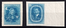 1944 Ljubljana, German Occupation, Germany (Mi. II B, V B, Unissued Stamps, CV $130, MNH)