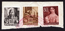 Hungary on piece (Carpatho-Ukraine Khust Postmark)