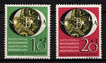 1951 German Federal Republic, Germany (Mi. 141 - 142, Full Set, CV $120, MNH)