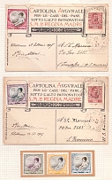 1907 For the Houses of Bread, Italy -  United States, Stock of Cinderellas, Non-Postal Stamps, Labels, Advertising, Charity, Propaganda, Postcards