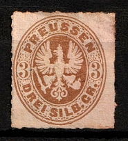 1861 3s Prussia, German States, Germany (Mi. 18, Sc. 20, Signed)