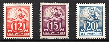 1925 Estonia (Mi. 57 - 59, Full Set, CV $90)