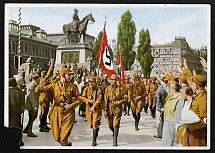 1933 Horst Wessel leads his Storm Assault NSDAP, Propaganda Card