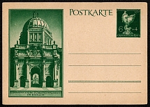 1944 Michel P 297, printed on little more than thick rough paper, is the last postal stationery of the Third Reich