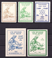 1962-66 Canada, Scouts, Scouting, Scout Movement, Cinderellas, Non-Postal Stamps
