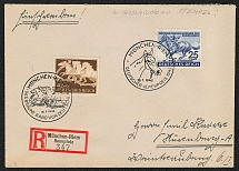 1942 Registered cover Posted at the Munich-Riem Race Track