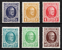 1926-27 Belgium (Sc. 185 - 190, Full Set, CV $250, MNH)