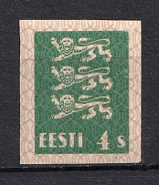 1928-40 4S Estonia (PROBE, Proof, Stamp by Sc. 92, Imperforated)