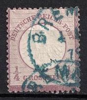 1872 1/4gr German Empire, Germany (Mi. 1, Canceled, CV $160)