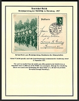1937 Reich party rally of the NSDAP in Nuremberg. 9 used postcard Special postmark date 11.9.1937