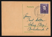 1942 General government Scott No. NB 19 pictures Veit Stoss, and was cancelled in Krakau on the First Day of Issue