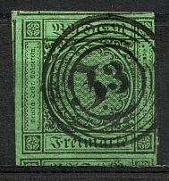 1853 Baden Germany (CV $10, Cancelled)