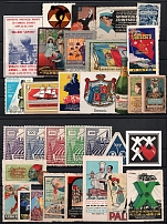 Worldwide, Stock of Cinderellas, Non-Postal Stamps, Labels, Advertising, Charity, Propaganda (#161A)