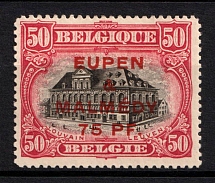 1920 75pf Eupen and Malmedy, Belgium, German Occupation, Germany (Mi. 6 C, Perf 14.75x15, CV $+++)