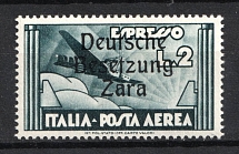 1943 2l Zadar, German Occupation, Germany, Airmail (Mi. 31, CV $70, MNH)