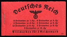 1940 Booklet with stamps of Third Reich, Germany in Excellent Condition (Mi. MH 39.3, CV $590)