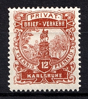1899 Karlsruhe Courier Post, Germany (CV $15)
