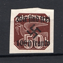1938 Germany Occupation of Rumburg Sudetenland 50 H (CV $80, Signed, MNH)
