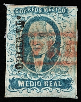 1856 1/2r Mexico, North America (Mi 1Ia, Canceled, CV $35)