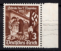 1935 3pf Third Reich, Germany (Mi. 598 y, Signed, CV $30, MNH)