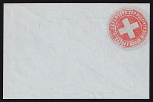 Odessa, Board of the Local Committee of the Russian Red Cross Society, Russian Red Cross Cover 110,5x73mm - Thin Blue Gray Paper, Emblem, at upper Right Hand Corner