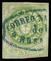 1862 10c Argentina, South America (Mi 6II, CV $280)