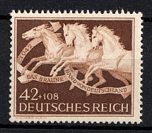 1942 42pf Third Reich, Germany (Mi. 815 y, Full Set, CV $30, MNH)