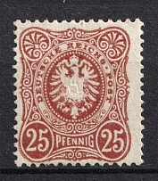 1883-1886 25pf German Empire, Germany (Mi. 43 I b, CV $330)