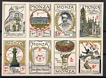 Red Cross, Monza, Italy, Stock of Cinderellas, Non-Postal Stamps, Labels, Advertising, Charity, Propaganda, Block