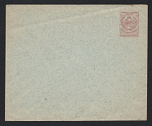 1895 Totma Zemstvo 4k Postal Stationery Cover, Mint (Schmidt #10D?, Brown-Grey Paper 0.08mm, NOT RECORDED, Rare)