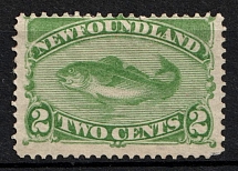 1880-82 2c Newfoundland, Canada (SG 46, CV $80)
