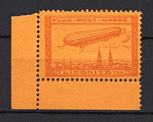1913 Liegnitz Zeppelin Special Flights, Germany (Red, Corner Margins, MNH)