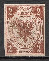 1859 Lubeck Germany 2 S (CV $390, Canceled)