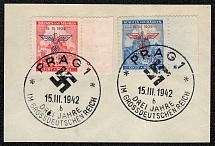 1942 Bohemia and Moravia German Protectorate First Day Sheetlet