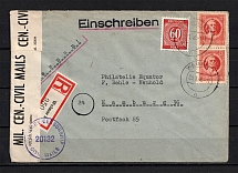 1946 Germany Soviet Russian Occupation Zone Welmar Thuringen mixed franking censorship R cover