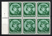 1933 Third Reich, Germany, Se-tenant, Zusammendrucke, Block (Mi. H-Bl. 74 A, CV $160, MNH)