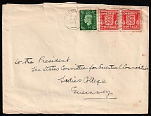 194_ Guernsey, German Occupation, Germany, Cover (Mi. 2 a, Pair, CV $80)