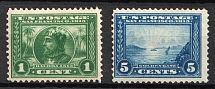 1913 Panama-Pacific Issue, United States, USA (Scott 397, 399, Perforation 12, CV $200, MNH)