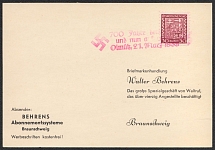 1939 (21 Mar) Sudetenland, Germany, Cover from Braunschweig franked with 30 h