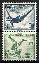 1936 Third Reich, Germany, Tete-beche, Zusammendrucke (Mi. SK 27, CV $30)