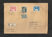 1946 (26 Nov) Czechoslovakia, Registered Cover from Praha to Clevelend (United States), Airmail