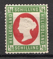 1873 Heligoland Germany 1/4 Sh (Color Error)