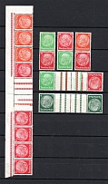 1933 Third Reich, Germany Collection (Coupon, Tete-beche, Se-tenant, CV $230, MH/MNH)