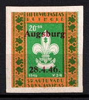 1946 20pf Augsburg, Lithuania, Baltic DP Camp, Displaced Persons Camp (Wilhelm 4 B, Signed, CV $80)
