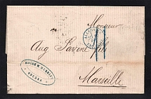 1873 Cover from Odessa to Marseille, France
