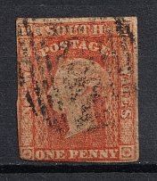 1854 1p New South Wales, British Colonies (Canceled, CV £30)