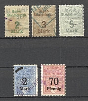 1919-21 Bavaria Railway Stamps (Cancelled)