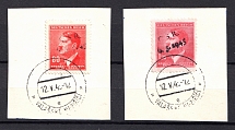 1945 Valasske Mezirici, Czechoslovakia, Local Revolutionary Overprints 'C.S.R. 6. 5. 1945' (Valasske Mezirici Postmarks)
